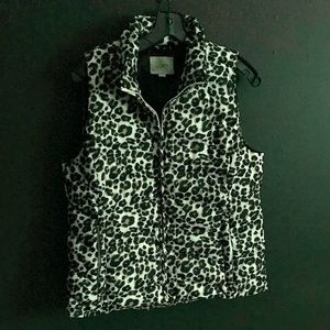 LOFT Leopard Print Puffy Vest